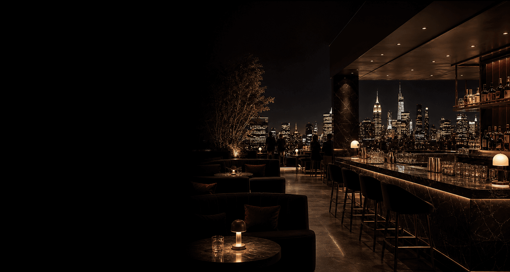 Luxury rooftop lounge for nightlife organizers and venues